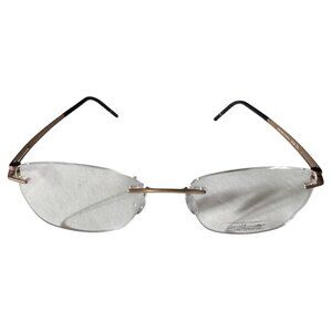 Silhouette Rimless Eyeglasses Gold & Black Frame Only Unisex Titanium 4412 52-17